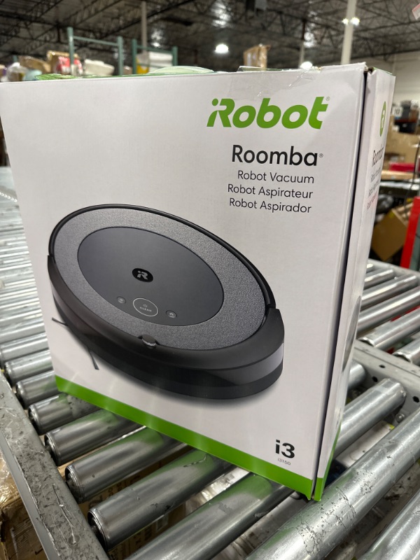 Photo 1 of iRobot Roomba i3 EVO (3150) Wi-Fi Connected Robot Vacuum – Now Clean by Room with Smart Mapping Works with Alexa Ideal for Pet Hair Carpets & Hard Floors, Roomba i3