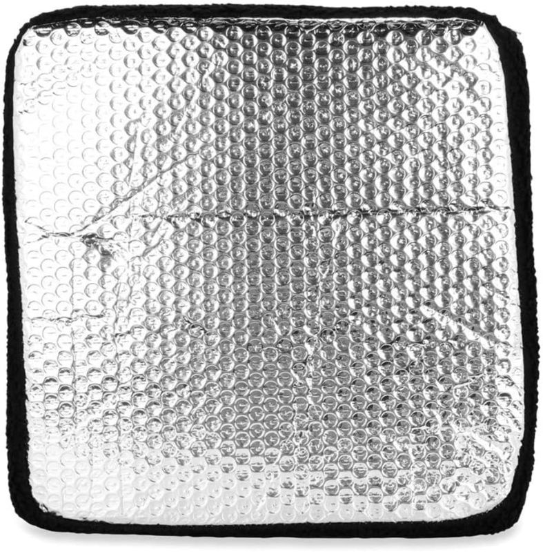 Photo 2 of 
Camco 45196 RV Black-Out Vent Insulator with Reflective Surface, 14-Inch x 14-Inch, Black - Blocks The Sun's Damaging Rays - Reduce Heat Transfer and...