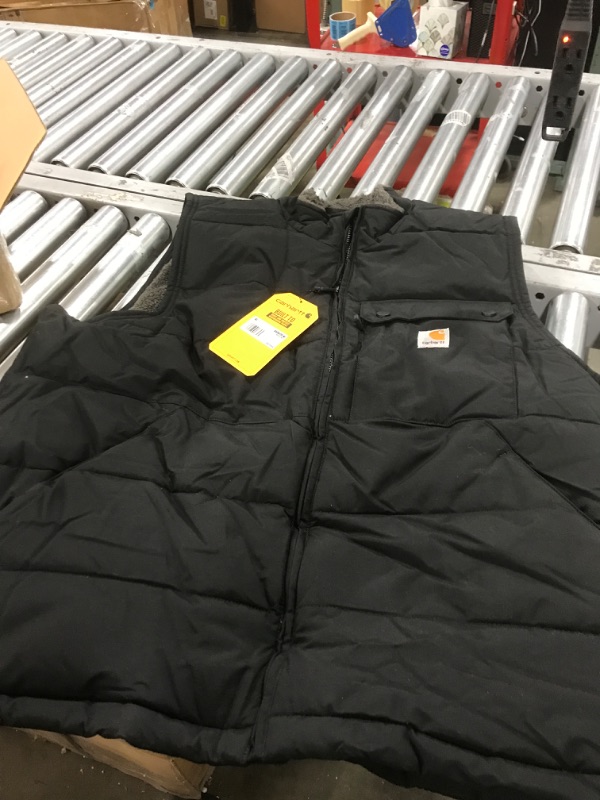 Photo 2 of Carhartt Men's Rain Defender Loose Fit Midweight Insulated Vest X-Large Black