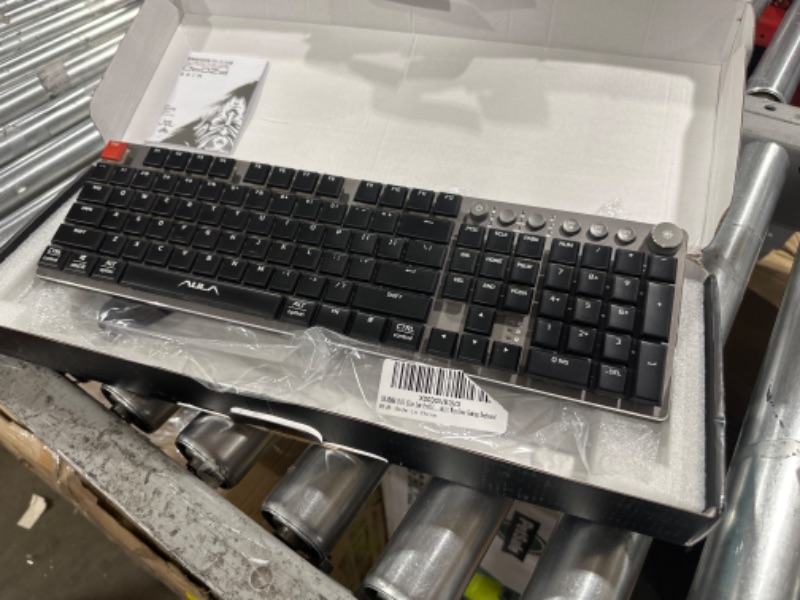 Photo 1 of SOLAKAKA Full Size Low Profile Mechanical Keyboard LED Backlit Wired/2.4Ghz/Bluetooth Wireless Gaming Keyboard Blue Switch