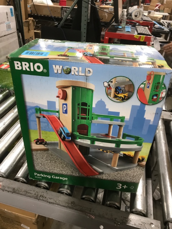 Photo 3 of BRIO World - 33204 Parking Garage | Railway Accessory with Toy Cars for Kids Age 3 and Up & World - 33889 Crane & Mountain Tunnel | 7 Piece Toy Train Accessory for Kids Ages 3 and Up,Multi