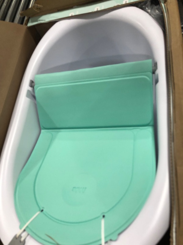 Photo 2 of 4-in-1 Grow-with-Me Bath Tub by Frida Baby Transforms Infant Bathtub to Toddler Bath Seat with Backrest for Assisted Sitting in Tub
