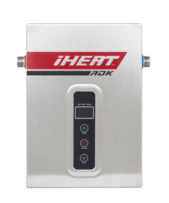 Photo 1 of iHeat Tankless S-12 240V 54A 12KW Stainless Steel Enclosure 7.2" by 11" by 3" 1/2"CPT 36' AWG#6 Electric Water Heater, 7.5 lb
