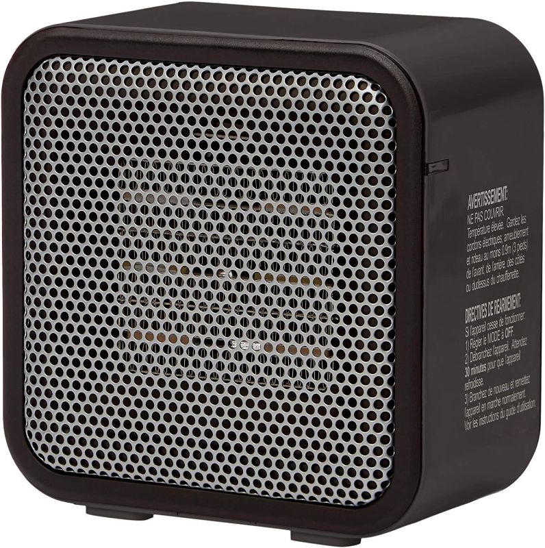 Photo 1 of Amazon Basics 500-Watt Ceramic Small Space Personal Mini Heater - Black
