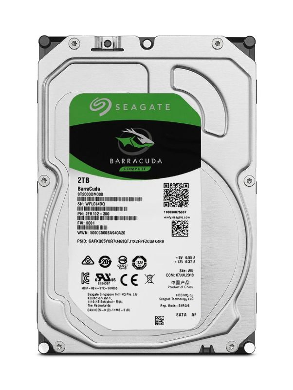 Photo 1 of 2FR102-300 - SEAGATE BARRACUDA COMPUTE 2TB SATA 6GB/S 7200RPM 256MB CACHE 3.5-INCH INTERNAL HARD DRIVE
