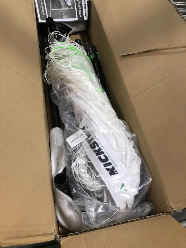 View 2 of QUICKPLAY Kickster Elite Portable Soccer Goal | Integrated Weighted Base for Training on Turf, Hard Floors or Grass | Sizes 5x3', 6x4', 12x6', 16x7', & 3x2M [Single Goal] 2) 6 x 4'