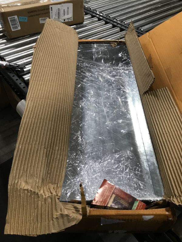 Photo 1 of 28.25 Galvanized Tray with Rope Handles Steel Finish - ACHLA Designs
