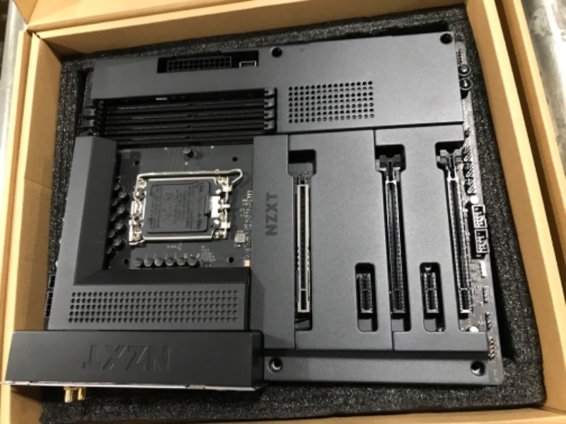 Photo 3 of NZXT N7 Z690 Motherboard - N7-Z69XT-B1 - Intel Z690 chipset (Supports 12th Gen CPUs) - ATX Gaming Motherboard - Integrated I/O Shield - WiFi 6E connectivity - Bluetooth V5.2 - Black Black N7 Z690 Motherboard