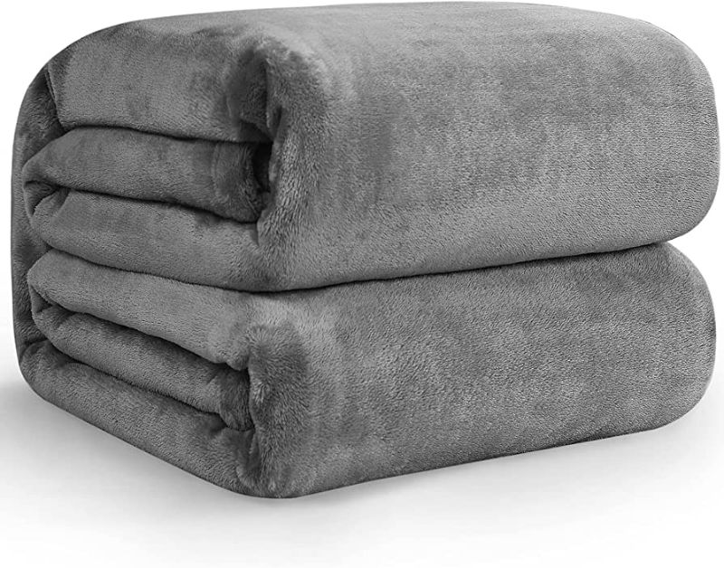 Photo 1 of Grey Suede Fleece Blanket UNKNOWN SIZE