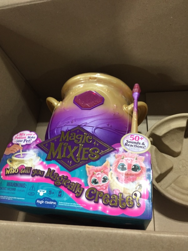 Photo 2 of Magic Mixies Magical Misting Cauldron with Interactive 8 inch Pink Plush Toy and 50+ Sounds and Reactions