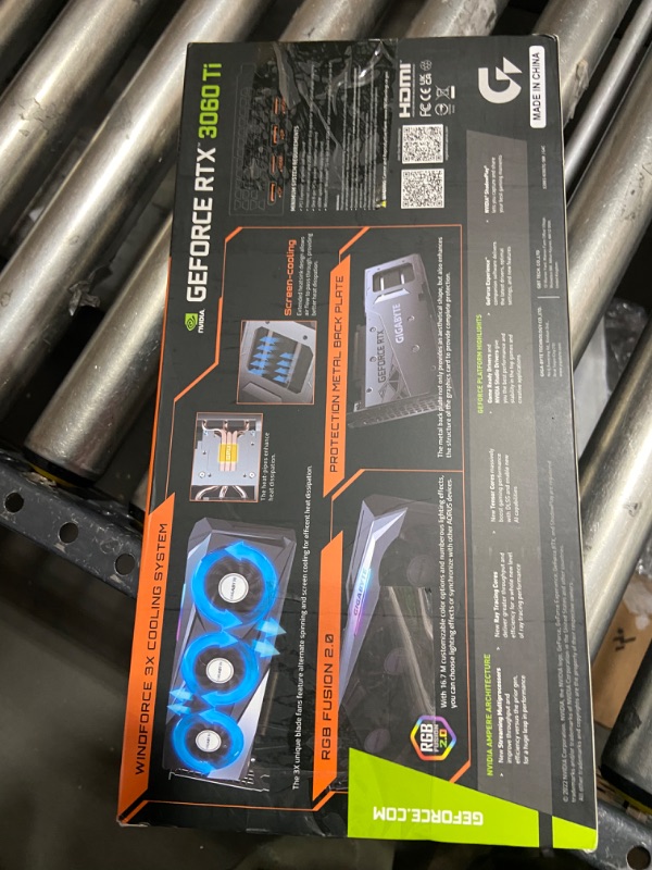 Photo 2 of Gigabyte GeForce RTX 3060 Ti Gaming OC 8G (REV2.0) Graphics Card, 3X WINDFORCE Fans, LHR, 8GB 256-bit GDDR6, GV-N306TGAMING OC-8GD REV2.0 Video Card