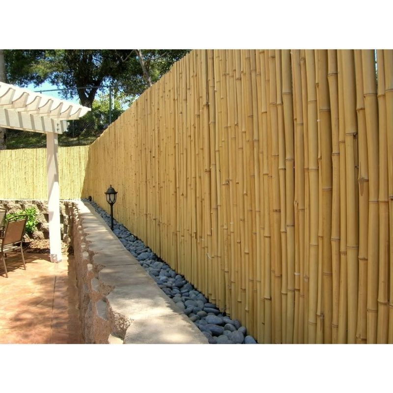 Photo 1 of 72 in. H Natural Bamboo Reed Garden Fence