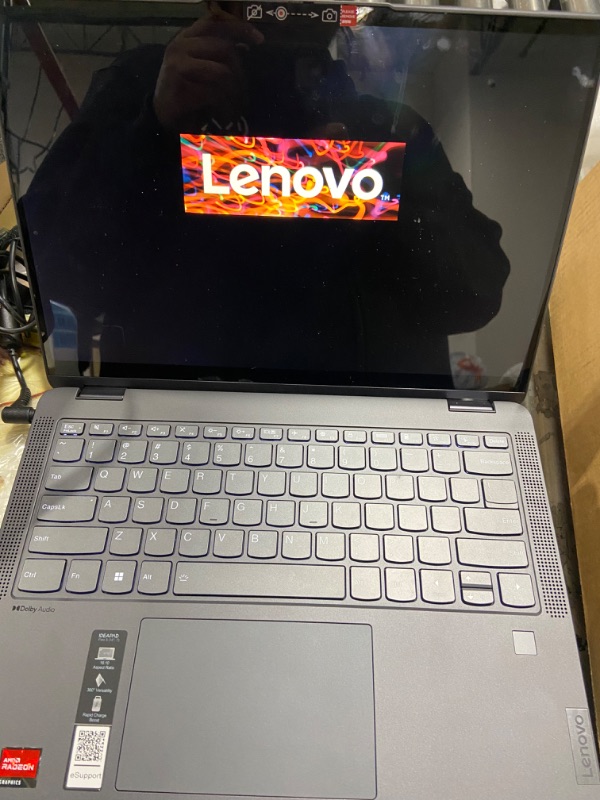 Photo 4 of Lenovo Flex 5 Laptop, 14.0" FHD Touch Display, AMD Ryzen 5 5500U, 16GB RAM, 512GB Storage, AMD Radeon Graphics, Windows 11 Home, Storm Grey