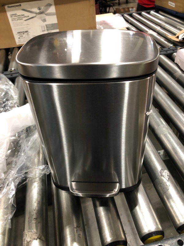 Photo 1 of amazon basics rectangle soft close trash can