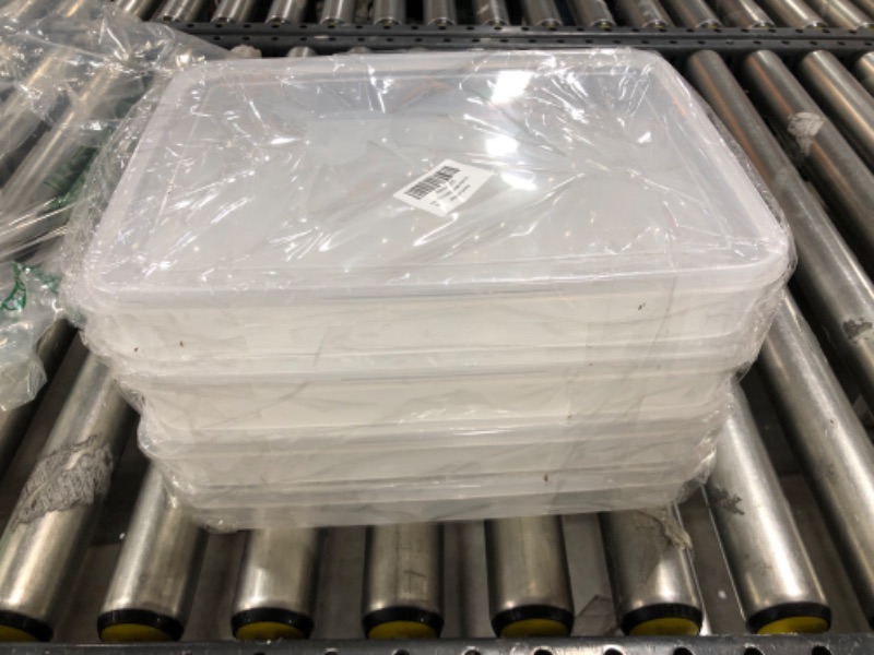 Photo 1 of 96 Egg Holders,4 Pack Plastic Refrigerator Egg Trays with Lid,Clear Egg Storage Box for Protect and Keep Fresh,24 Egg Tray Each
