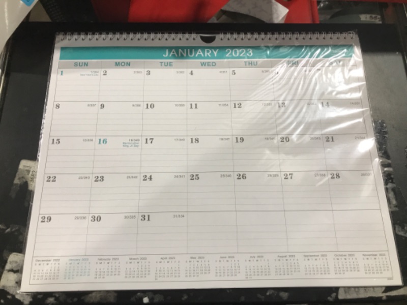 Photo 2 of Calendar 2023 - 12 Monthly Wall Calendar 2023 from January 2023 to December 2023, 2023 Calendar with Julian Date, 14.75 x 11.5 Inches, Thick Paper for Organizing
