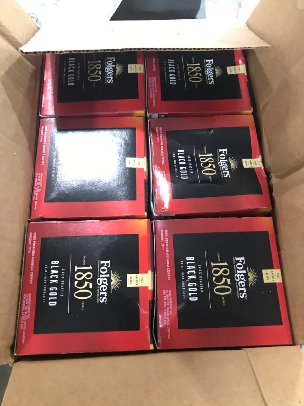 Photo 2 of 1850 by Folgers Black Gold Dark Roast Coffee, 60 Keurig K-Cup Pods Black Gold - Dark Roast 10 Count (Pack of 6)