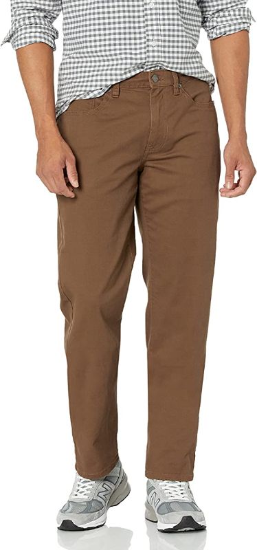 Photo 1 of Amazon Essentials Men's Straight-Fit 5-Pocket Stretch Twill Pant 34LX34W
