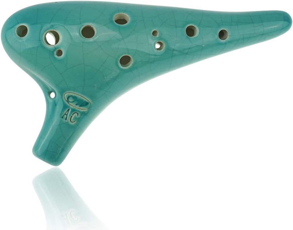 Photo 1 of "The Voice of the Earth" 12 Hole Alto C Ocarina,Blue Ice Crack Burning Technology, Unique Design and Well Tuned,High Cost Performance,OcarinaWind®
