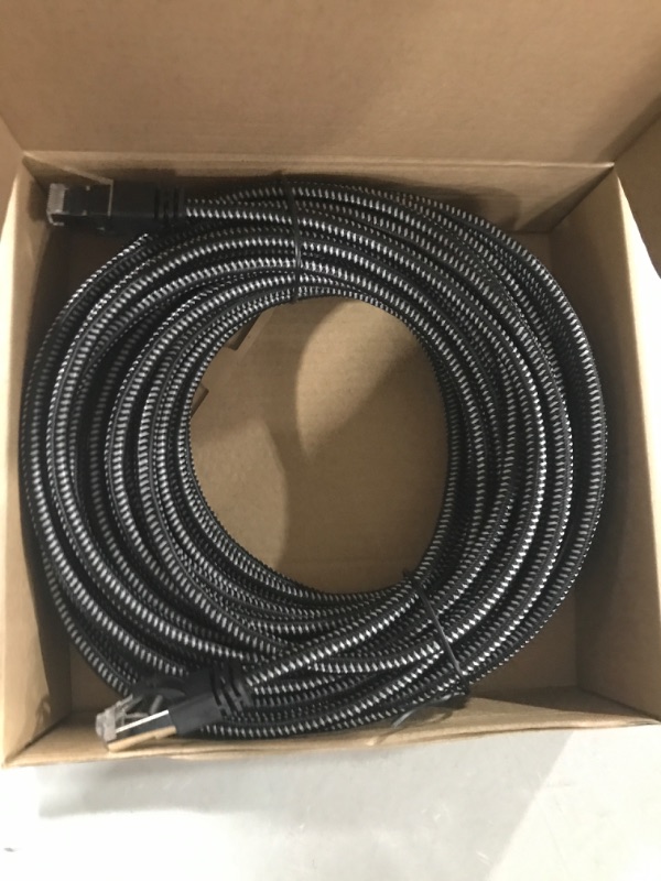 Photo 2 of Amazon Basics Braided RJ45 Cat-7 Gigabit Ethernet Patch Internet Cable - 50 Feet 50-Foot