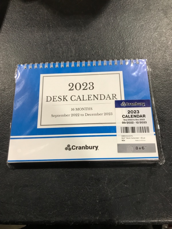 Photo 2 of CRANBURY Small Desk Calendar 2023 - (8x6"), Standing Desk Calendar, Office Calendar 2023, Stand Up Easel Calendar, Perfect Size for Desktop, Includes Stickers 