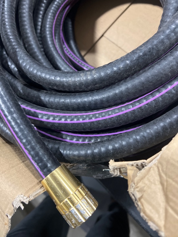 Photo 3 of Giraffe Tools Hybrid Garden Hose 100ft x 5/8" Male and Female Fittings with Shut off Valve, Flexible, Heavy Duty, Leakproof, Lightweight Water Hose