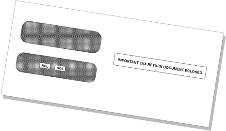 Photo 1 of 100 Self Seal Envelopes, Designed to fit 2022 3-up Laser W-2 Forms, Horizontal Format