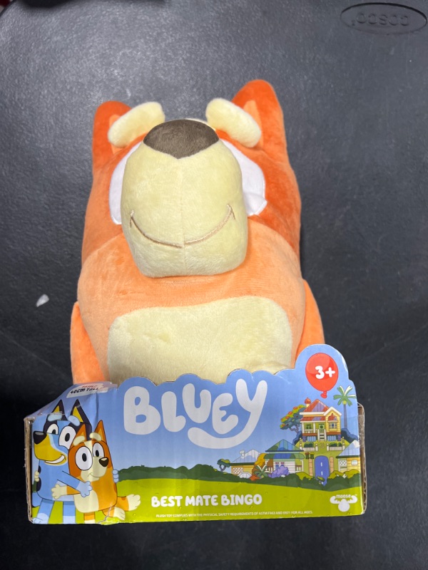 Photo 2 of Bluey - Bingo 16" Stuffed Animal - Playtime & Naptime Companion | Jumbo Size, Soft Deluxe Materials - Huggable Cuddles Best Friend Bingo Jumbo Plush Plush