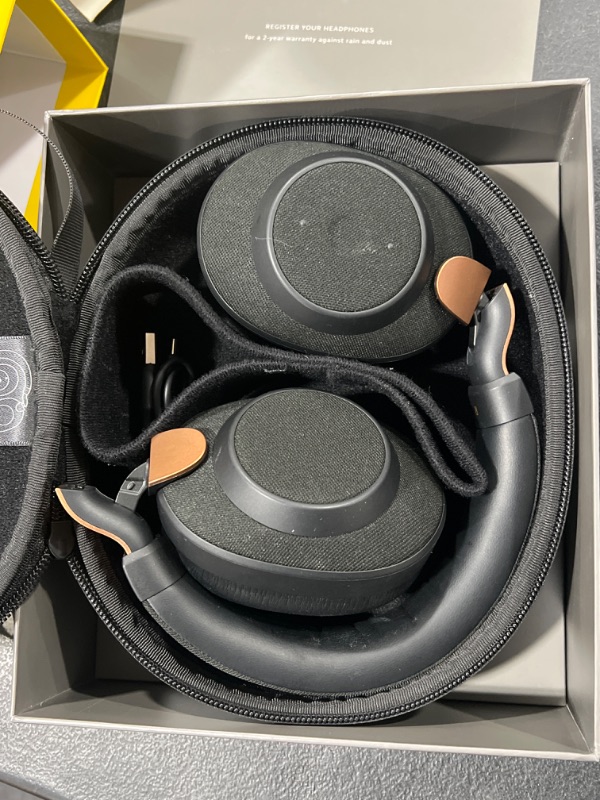 Photo 3 of Jabra Elite 85h Wireless Noise-Canceling Headphones, Copper Black – Over Ear Bluetooth Headphones Compatible with iPhone & Android - Built-in Microphone, Long Battery Life - Rain & Water Resistant
