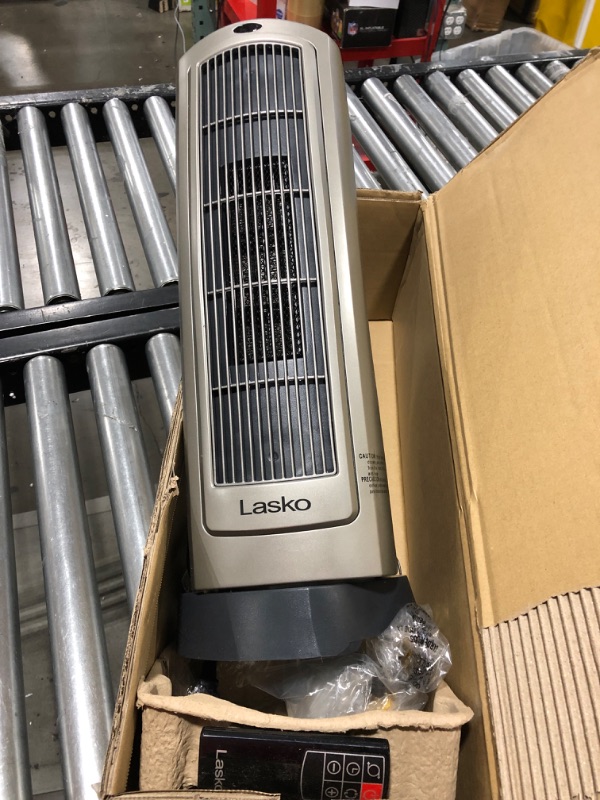 Photo 2 of Lasko 1500W Digital Ceramic Space Heater with Remote, 755320, Silver