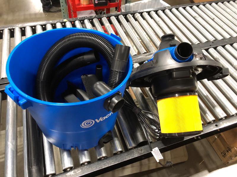 Photo 1 of Vacmaster VBV1210, 12-Gallon* 5 Peak HP** Wet/Dry Shop Vacuum with Detachable Blower, Blue & 12-16 Gallon High Efficiency Dust Bag, 3 Pack, VHBL Blue 12 Gal 5PHP Vac w/Blower Vacuum + Dust Bag