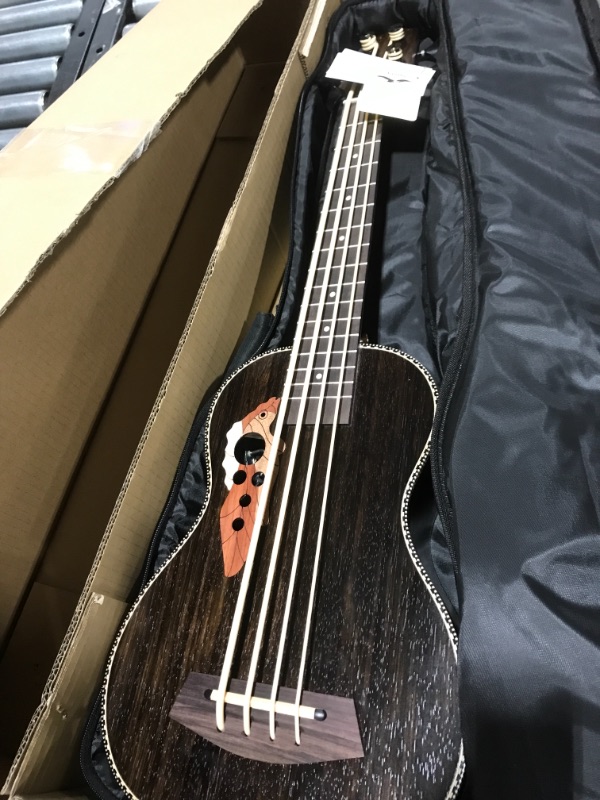 Photo 2 of Caramel CUB904 Electric 30 inch Ebony Ukulele Bass - Tuned as E-A-D-G