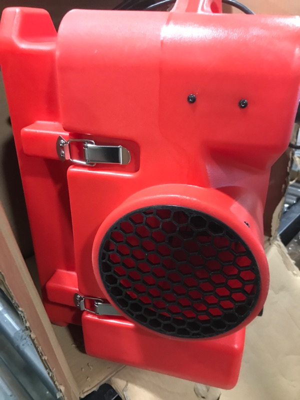 Photo 5 of CADPXS 550CFM Air Scrubber HEPA Air Filtration System, Commercial Air Scrubber for Damage Restoration, Stackable Negative Air Machine with Daisy-Chain GFCI Duplex, Red