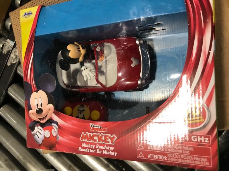 Photo 2 of Jada Toys Disney Junior Mickey Mouse Clubhouse Roadster RC Car Red, 7"