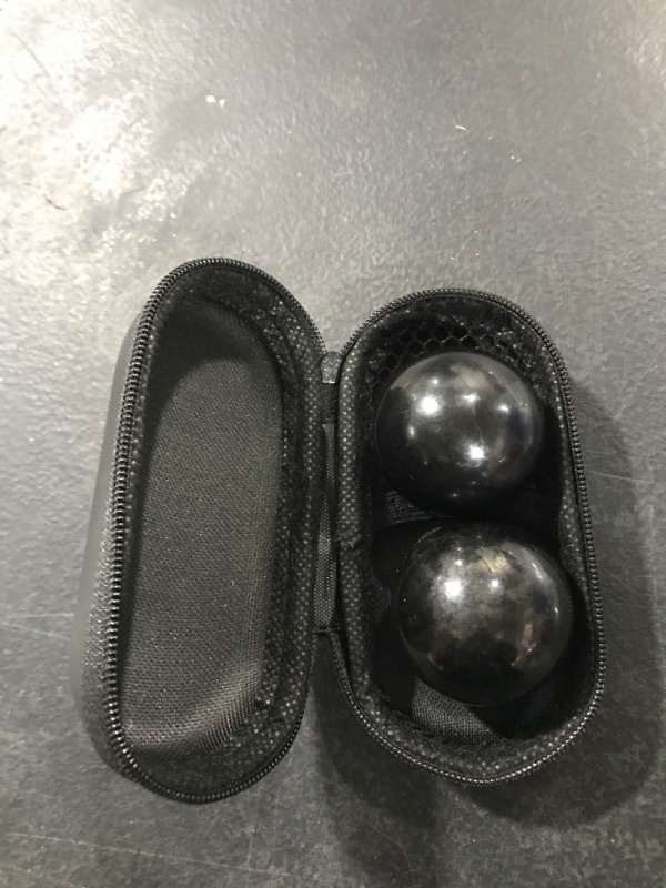 Photo 2 of 1.57inch 40mm Chrome Steel Black Baoding Balls for Hand Therapy,2pcs