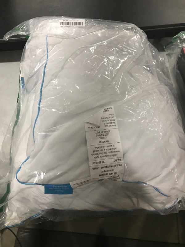 Photo 2 of 2 Pack Shredded Memory Foam Pillows 34IN X 16IN 