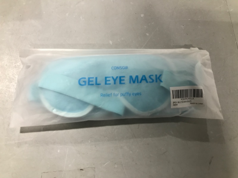 Photo 3 of 2PCS Gel Eye Mask Reusable Hot Cold Therapy Gel Bead Eye Mask for Puffiness /Dark Circles/Eye Bags /Dry Eyes/Headaches/Migraines/Stress Relief, Cooling Eye Mask Hot/Cold Compress Eye Mask (Blue)