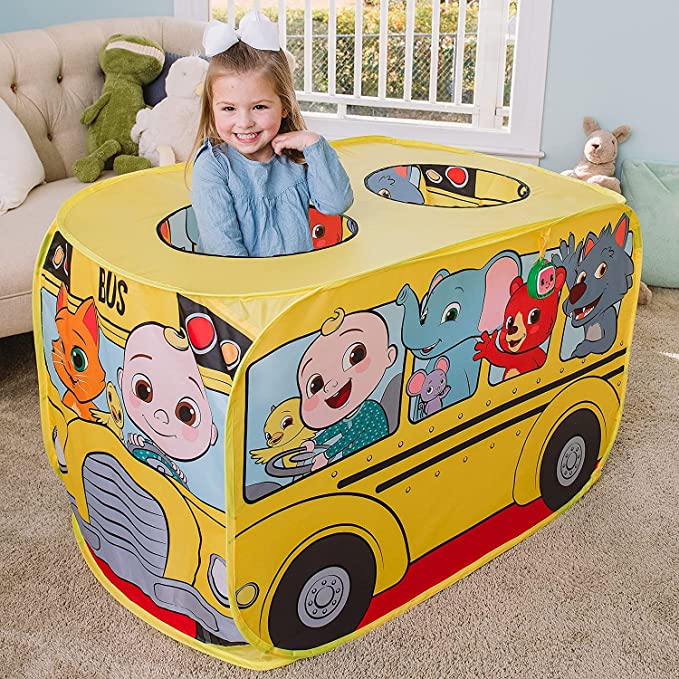 Photo 1 of CoComelon Musical Yellow School Bus Pop Up Tent