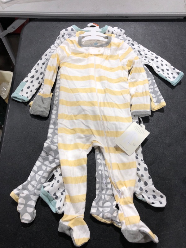 Photo 2 of Baby 3pk Dotted Sleep N' Play - Cloud Island™ Yellow/Gray/White 6-9M