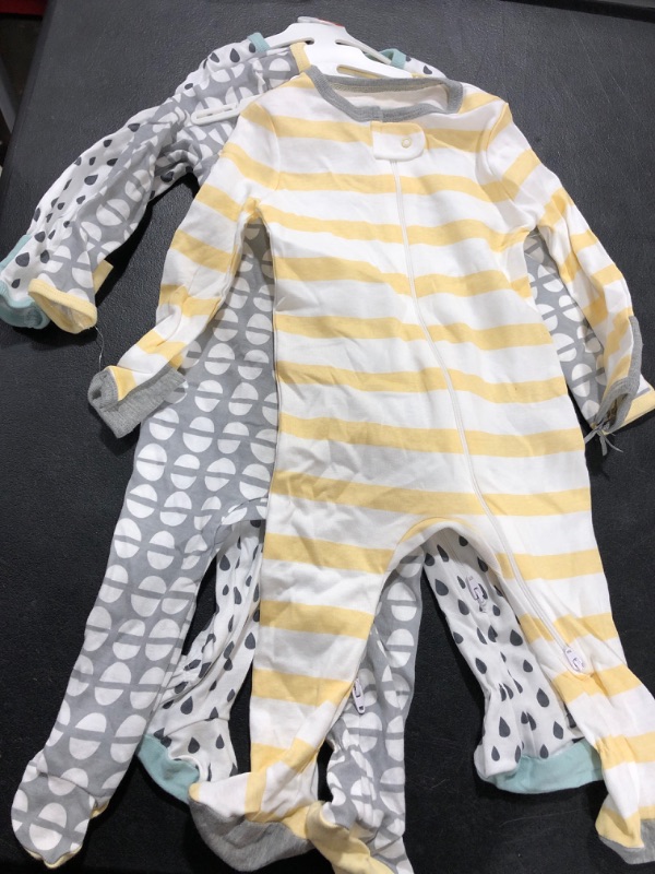 Photo 2 of Baby 3pk Dotted Sleep N' Play - Cloud Island™ Yellow/Gray/White 6-9M