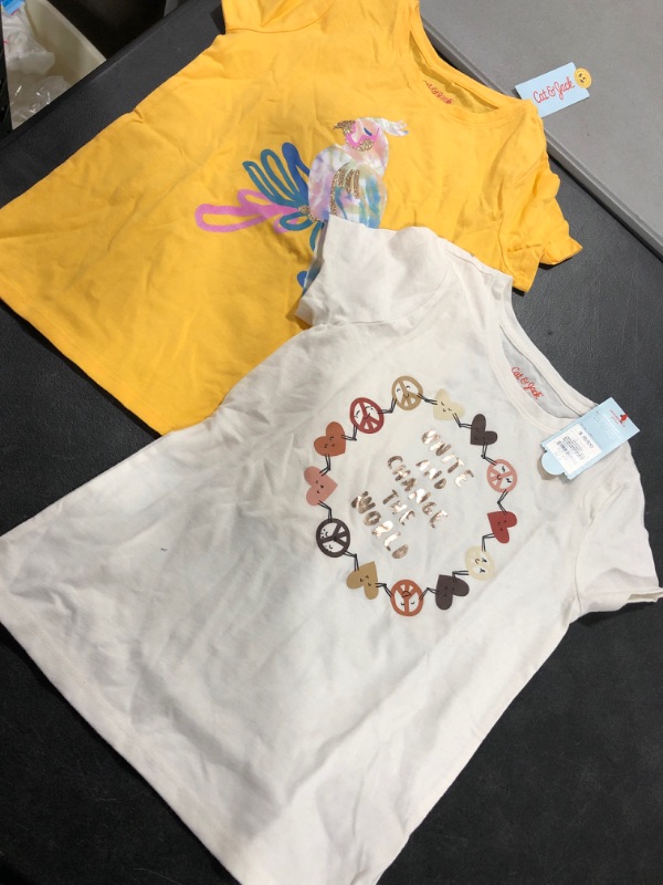 Photo 1 of BUNDLE OF 2 CAT & JACK CHILDRENS GRAPHIC T SHIRTS SIZE S (6/6X)