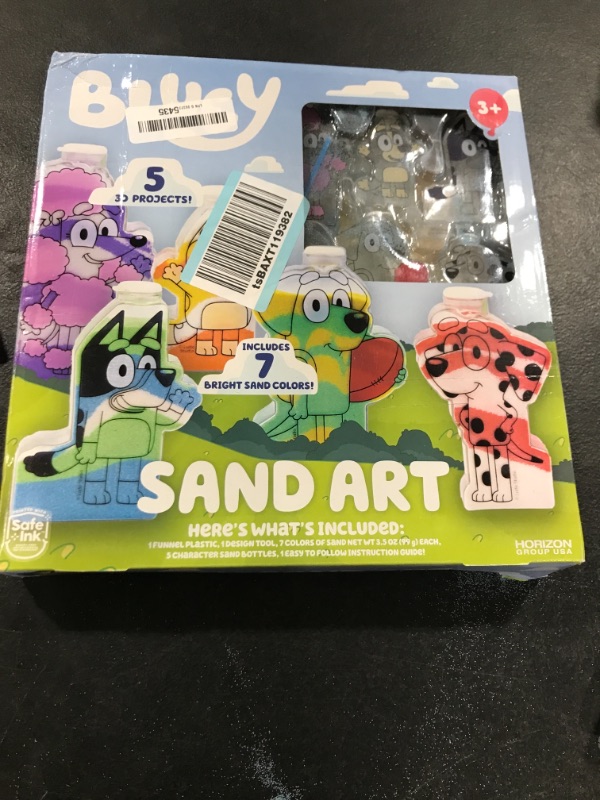 Photo 2 of Bluey Create Your Own and Bingo Sand Art Kit, Includes 5 Sand Art Bottles & 7 Cool Sand Colors, Birthday Party Supplies, Bluey Figures, Toy Figures & Playsets, Toys & Games, Ages 3+