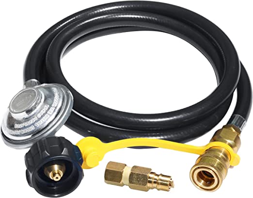 Photo 1 of DOZYANT 5 feet Propane Regulator Hose and 3/8 inch Female Quick Connect for Mr Heater F271803 Big Buddy Indoor Outdoor Heater and Most Gas Grill, Fire Pit