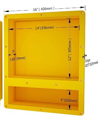 Photo 1 of Uni-Green Shower Niche 20X32 Recessed Shower Shelf  Easy Installation and Bonding Friendly