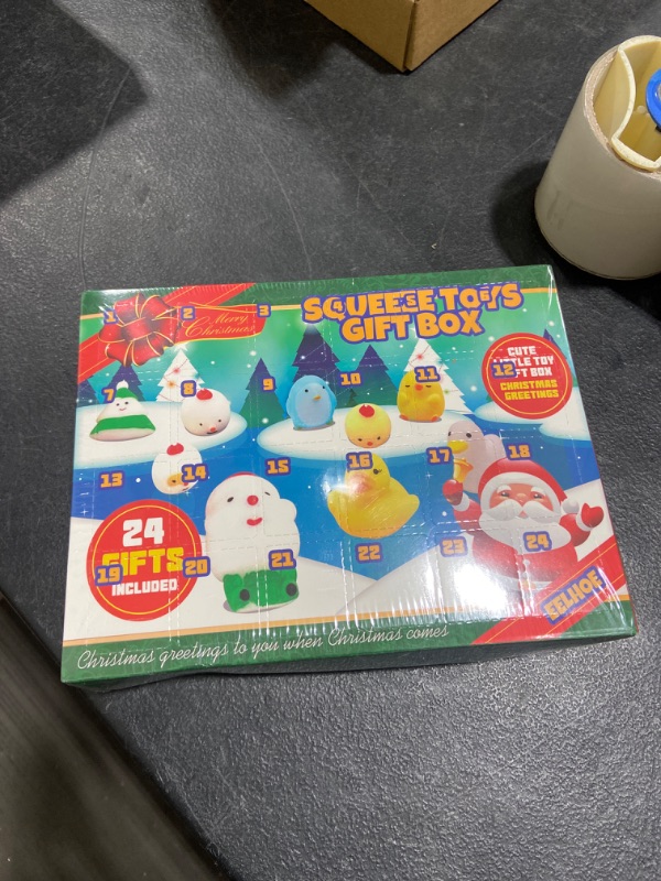 Photo 2 of Christmas Advent Calendar 2022, 24 Days Countdown Gift Fidget Mochi Squishy Cute Animals Toys For Kids Girls Teens boys