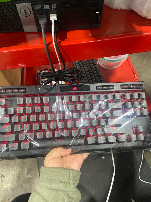 Photo 3 of CORSAIR K70 RGB TKL – CHAMPION SERIES Tenkeyless Mechanical Gaming Keyboard - CHERRY MX SPEED Keyswitches - Durable Aluminum Frame - Per-Key RGB LED Backlighting - Detachable USB Type-C Cable