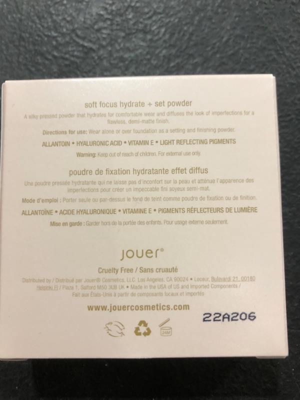 Photo 4 of Jouer Soft Focus Hydrate & Set Powder - Silky Demi-Matte Finish Setting Powder - Quality Ingredients - Talc, Paraben, Gluten & Cruelty Free - Vegan Friendly