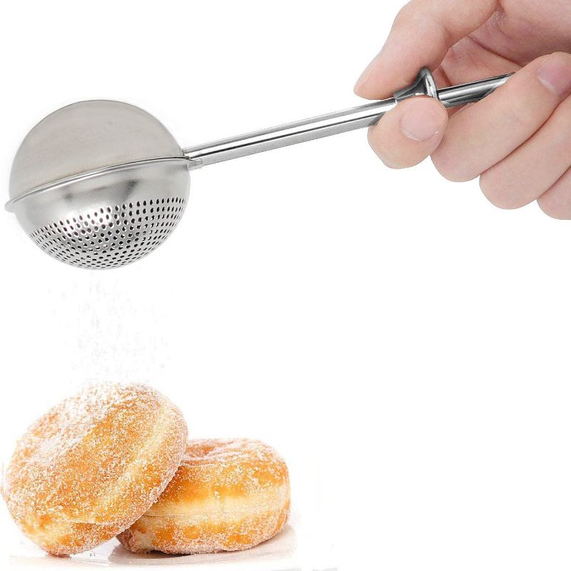 Photo 1 of 4pcs Powder Sugar Shaker Duster, Stainless Steel Powder Sugar Shaker with Lid, Sifter For Cinnamon Sugar Pepper Powder Cocoa Flour 