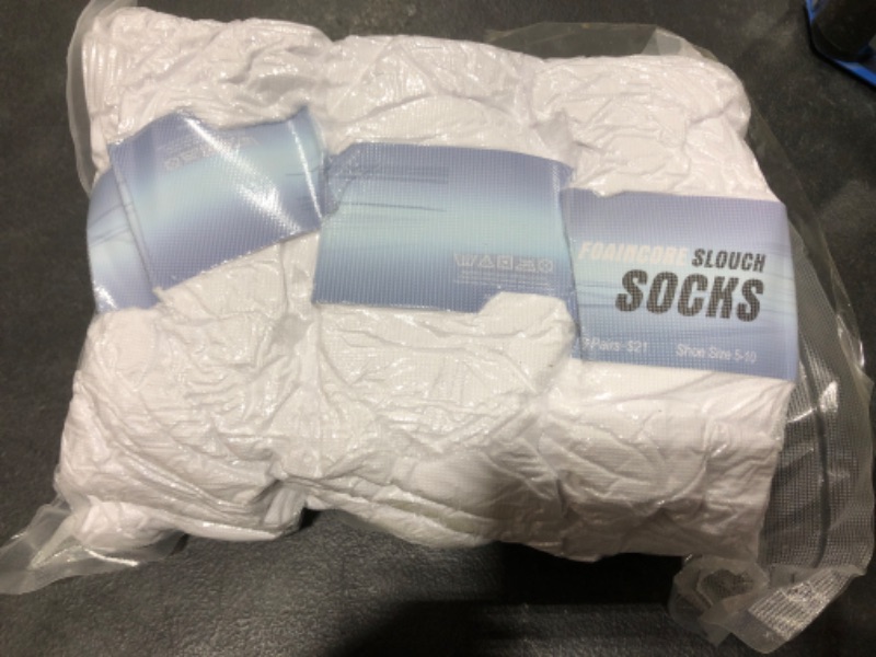 Photo 1 of 18 Pair Slouch Socks for Women, Extra Long Heavy Slouch Cotton Socks Elastic Soft Slouchy Socks Length Socks Size 9 to 11 (White) 