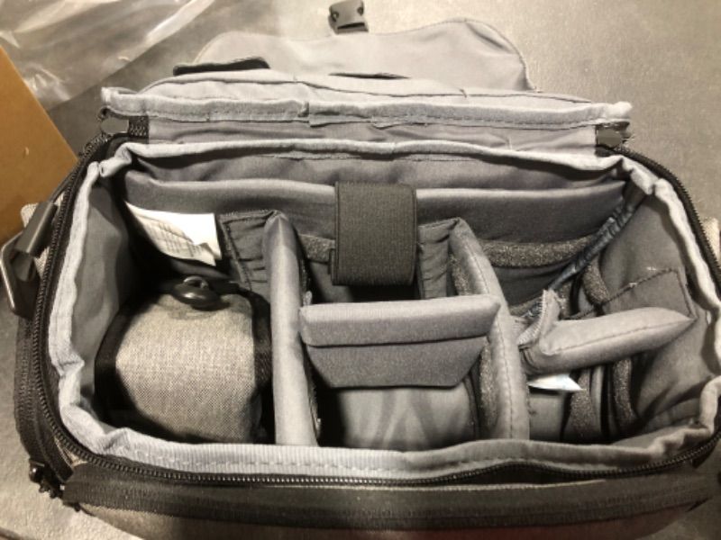 Photo 1 of Amazon Basics Large DSLR Camera Gadget Bag - 11 x 6 x 8 Inches (Gray)